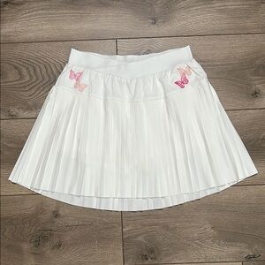 Trophy House 15” High Rise White Pleated Pocket Tennis Golf Skirt Skort‎ Size XS